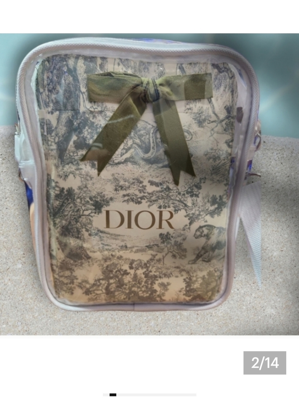 Dior Women's White Green Toile Crossbody Bag - Picture 2 of 14